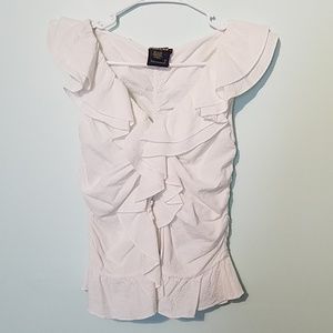 Ralph Lauren Rugby Ruffled Top